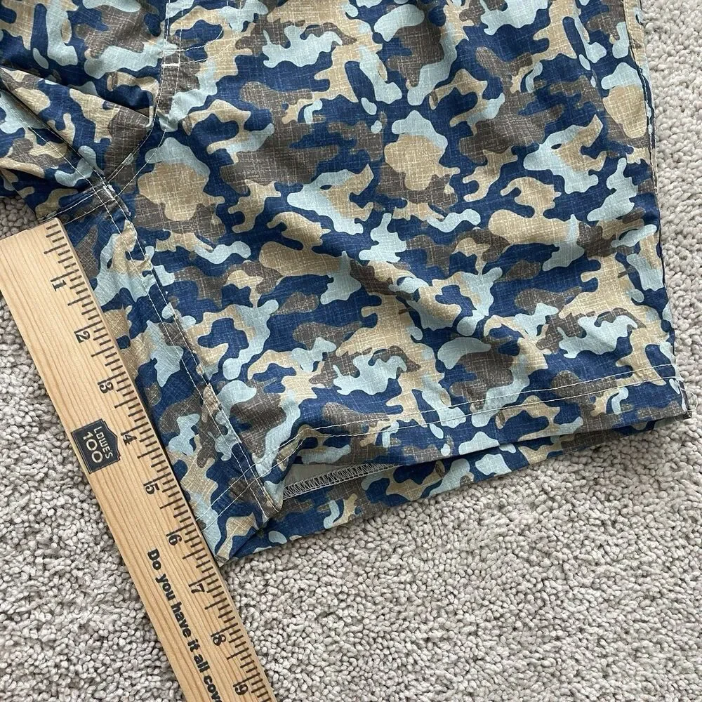 Johnnie O Trunks Mens Camo Swimwear Athleisure Nautical Trunks 29Wx7L